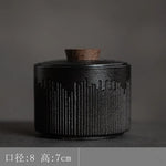 Pequeno Ceramic Tea Caddy Coffee Can, Lanches portáteis Frasco Selado, Tanque De Armazenamento Decorativo, Organizador De Alimentos, Frascos De Doces