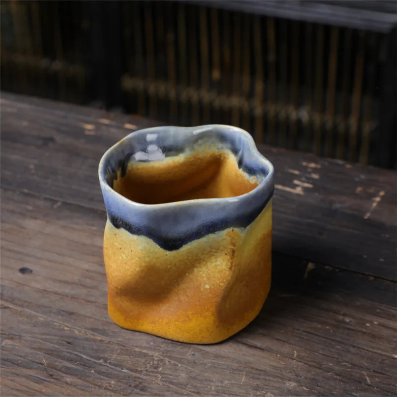 Caneca Retro Irregular Personalizada, Copo De Café Criativo, Cerâmica Grossa Japonesa, Copo De Chá De Cerâmica Multifuncional Do Agregado Familiar