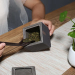 Retro mão esfrega decoração jar mesa de café chá caddy decoração para casa criativo cerâmica armazenamento jar quarto recipiente cosmético