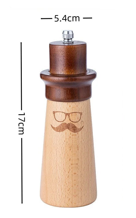 Creative Manual Gentleman Pepper Grinder,Black Pepper Grinder, Sea Salt and Spice Grinder Garrafa, Ferramentas de Cozinha e Gadgets, 6 ", 1 Pc, 2Pcs