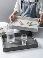 Bandeja de Couro Decoração Elegante