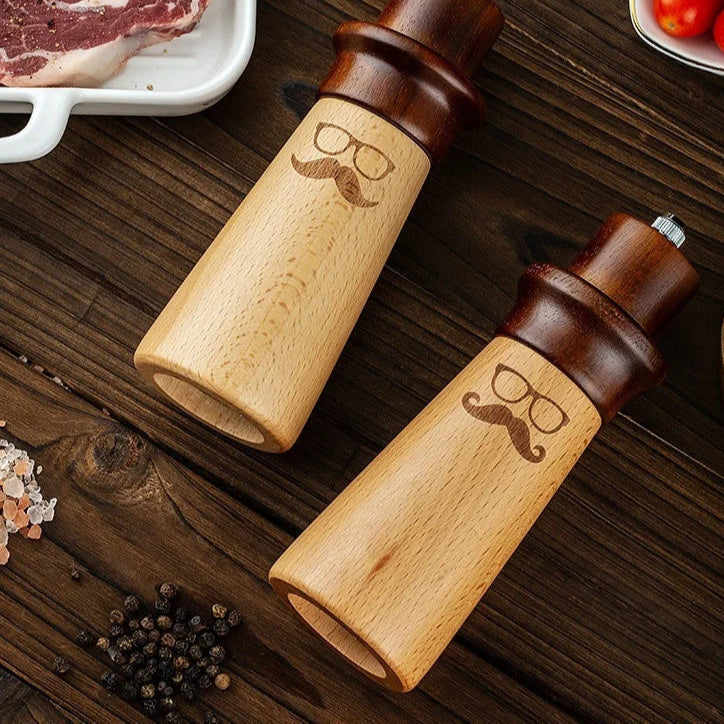 Creative Manual Gentleman Pepper Grinder,Black Pepper Grinder, Sea Salt and Spice Grinder Garrafa, Ferramentas de Cozinha e Gadgets, 6 ", 1 Pc, 2Pcs