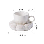 Ahunderjiaz-Modern Cloud Copo De Café De Cerâmica Com Coaster, Utensílios De Cozinha Conjunto, Casa, Escritório, Novo
