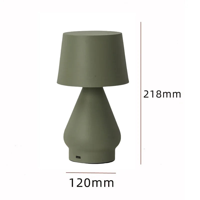 Criativo candeeiro de mesa decoração usb ferro recarregável luz escurecimento para casa interior quarto barra jantar led decoração candeeiro mesa