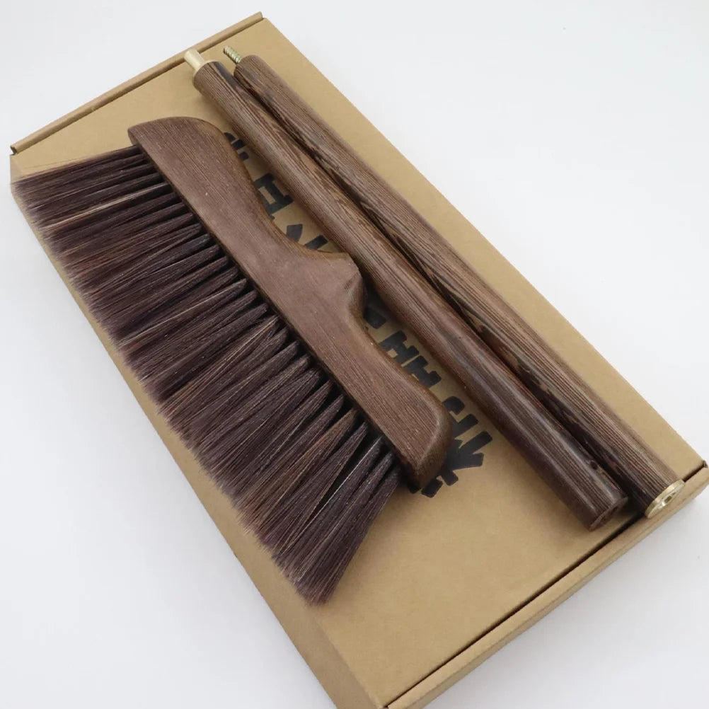 Vassoura angular ao ar livre com cabo de madeira, assoalho macio varrendo vassouras, escova de limpeza da cozinha, dobrável Garagem Broomsticks