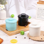 Copo cerâmico com tanque de óleo amarelo, Água selada com tampa, Tanque selado queijo, Caixa de manteiga estilo ocidental criativo