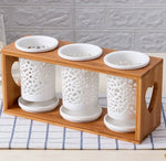 Conjunto de hashis de cerâmica, conjunto multifuncional de tubos para armazenamento de colher, hashi e garfo caixa de armazenamento de cozinha