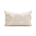 Patchwork Liso Linho Linho Travesseiro Capa, Nordic Stamping Cintura Almofada, Fronha Decorativa, Decoração de Casa, 30x45cm, 45x45cm