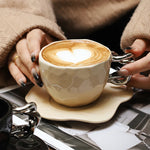 Ahunderjiaz-Retro Casa Caneca De Café, Pires E Xícara De Cerâmica Criativa Com Alça, Copos De Casa, Presente De Aniversário, Novo, 2024