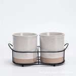 Bandeja De Cerâmica Criativa Pauzinhos, prateleira de mesa, planta em vaso, Pauzinhos domésticos Garfo Colher Caixa De Armazenamento, armazenamento De Lanches De Frutas