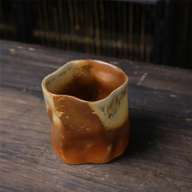 Caneca Retro Irregular Personalizada, Copo De Café Criativo, Cerâmica Grossa Japonesa, Copo De Chá De Cerâmica Multifuncional Do Agregado Familiar