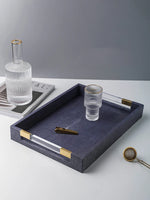 Bandeja de Couro Decoração Elegante