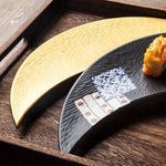 Criativo Golden Moon Prato De Cerâmica Lanche Prato De Sobremesa Em Forma De Talheres Prato De Culinária Hotel Restaurante Utensílios De Cozinha Decoração