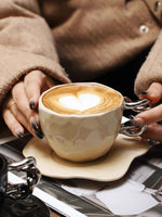 Ahunderjiaz-Retro Casa Caneca De Café, Pires E Xícara De Cerâmica Criativa Com Alça, Copos De Casa, Presente De Aniversário, Novo, 2024