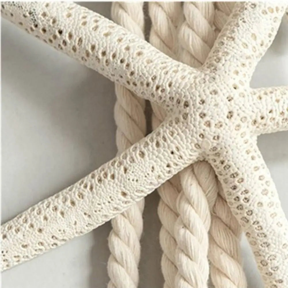 Natural Starfish Curtain Tie Rope, Criativa Nordic Curtain Buckle, Laço de fixação estável para sala de estar