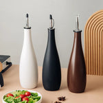 Pote de óleo cerâmico, garrafa de tempero doméstico, azeite, vinagre, dispensador, organizador de cozinha e recipiente de armazenamento, 650ml