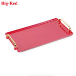 Bandeja retangular plástica de luxo, Bandejas de armazenamento para café, doces, caneca, frutas, sobremesa, festa, casa, organizador de cozinha