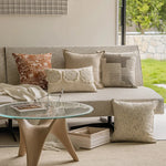 Patchwork Liso Linho Linho Travesseiro Capa, Nordic Stamping Cintura Almofada, Fronha Decorativa, Decoração de Casa, 30x45cm, 45x45cm