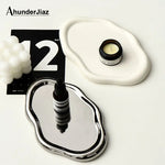 AhenderJiaz-Nuvem Nórdica Placa De Cerâmica, Prato De Armazenamento De Jóias, Bandeja De Aromaterapia Irregular, Quarto, Sala De Estar, Home Decoratio