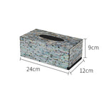 Ahunderjiaz-Original Colorido Shell Caixa De Tecido, Sala De Armazenamento, Luz, Luxo, Casa, Cozinha, Ornamentos Decorativos