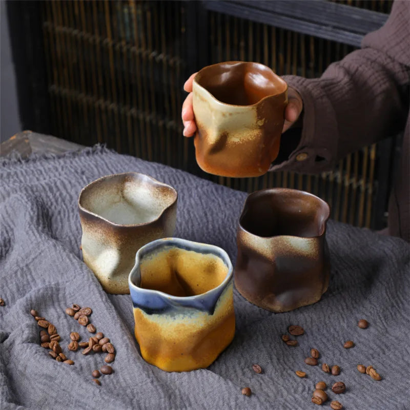 Caneca Retro Irregular Personalizada, Copo De Café Criativo, Cerâmica Grossa Japonesa, Copo De Chá De Cerâmica Multifuncional Do Agregado Familiar