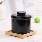 Copo cerâmico com tanque de óleo amarelo, Água selada com tampa, Tanque selado queijo, Caixa de manteiga estilo ocidental criativo