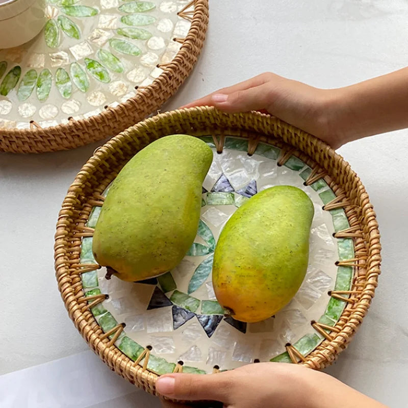 Nordic Natural Shell Bandeja Decorativa, Jóias, Difusor De Perfume, Bandejas De Exposição, Sala De Estar, Sala De Jantar, Armazenamento De Mesa, Casa