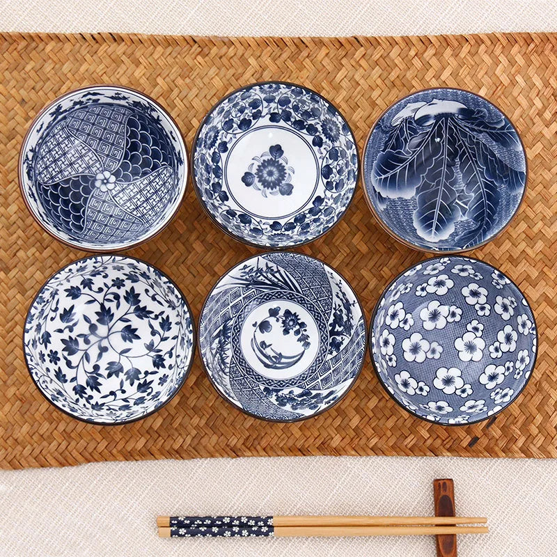 Conjunto de tigela de arroz cerâmica japonesa, utensílios de cozinha, adequado para aperitivos e sobremesas, adequado para forno de microondas, tigela de salada
