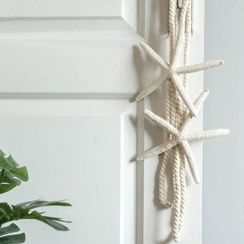 Natural Starfish Curtain Tie Rope, Criativa Nordic Curtain Buckle, Laço de fixação estável para sala de estar