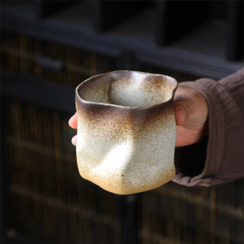 Caneca Retro Irregular Personalizada, Copo De Café Criativo, Cerâmica Grossa Japonesa, Copo De Chá De Cerâmica Multifuncional Do Agregado Familiar
