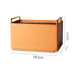 Ahunderjiaz-Cesta De Armazenamento De Couro De Ferro, Caixa De Armazenamento Para Sala De Estar, Desktop, Jóias, Decoração Do Lar, Luxo
