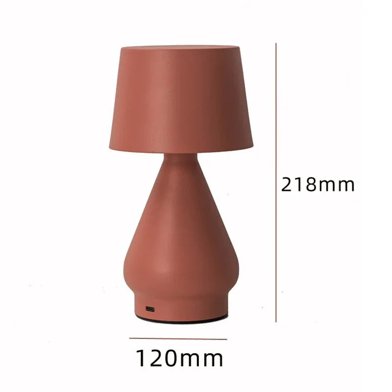 Criativo candeeiro de mesa decoração usb ferro recarregável luz escurecimento para casa interior quarto barra jantar led decoração candeeiro mesa