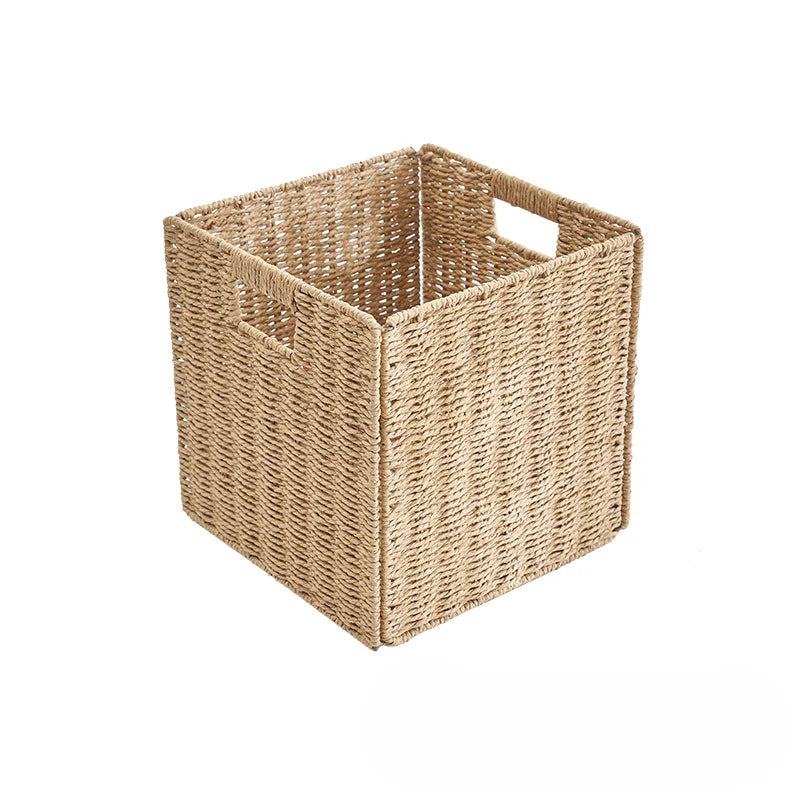 Caixas De Armazenamento De Cubo De Tecido com Alça, Cesta Dobrável, Organizador, Lavanderia, Móveis, Prateleiras no Armário