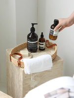 Wabi-Sabi Estilo Natural Shell Fruit Plate, Cesta De Sobremesa, Bandeja De Armazenamento De Rattan Artesanal, Banheiro Decoração De Casa Organização