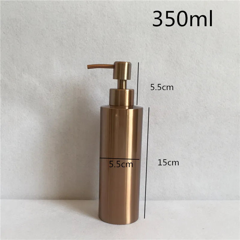 304 garrafa de aço inoxidável do distribuidor do sabão líquido, bomba da loção, cozinha, banheiro, gel, mão, 250ml, 350ml, 550ml