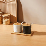 Jarra de cerâmica com padrão de pedra criativa, pote de óleo, garrafa de pimenta, cozinha doméstica, pimenta, açúcar, sal, recipiente de armazenamento de alimentos