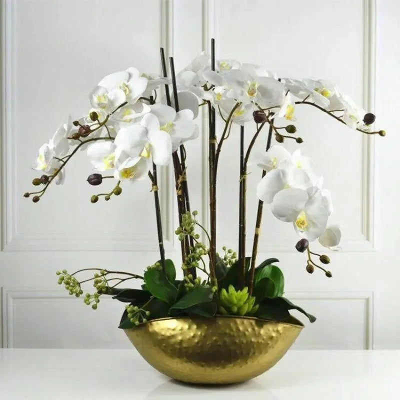 Vaso Dourado Tamanho Grande Decorativo para Flores