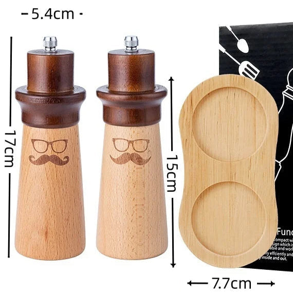 Creative Manual Gentleman Pepper Grinder,Black Pepper Grinder, Sea Salt and Spice Grinder Garrafa, Ferramentas de Cozinha e Gadgets, 6 ", 1 Pc, 2Pcs