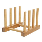 Suporte de Madeira Organizador de Pratos Tampas e Bandejas