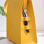 Saco de embalagem do vinho vermelho do couro do plutônio com alças, portadores reutilizáveis do vinho, bolsa de champanhe, saco de embalagem de 2 garrafas