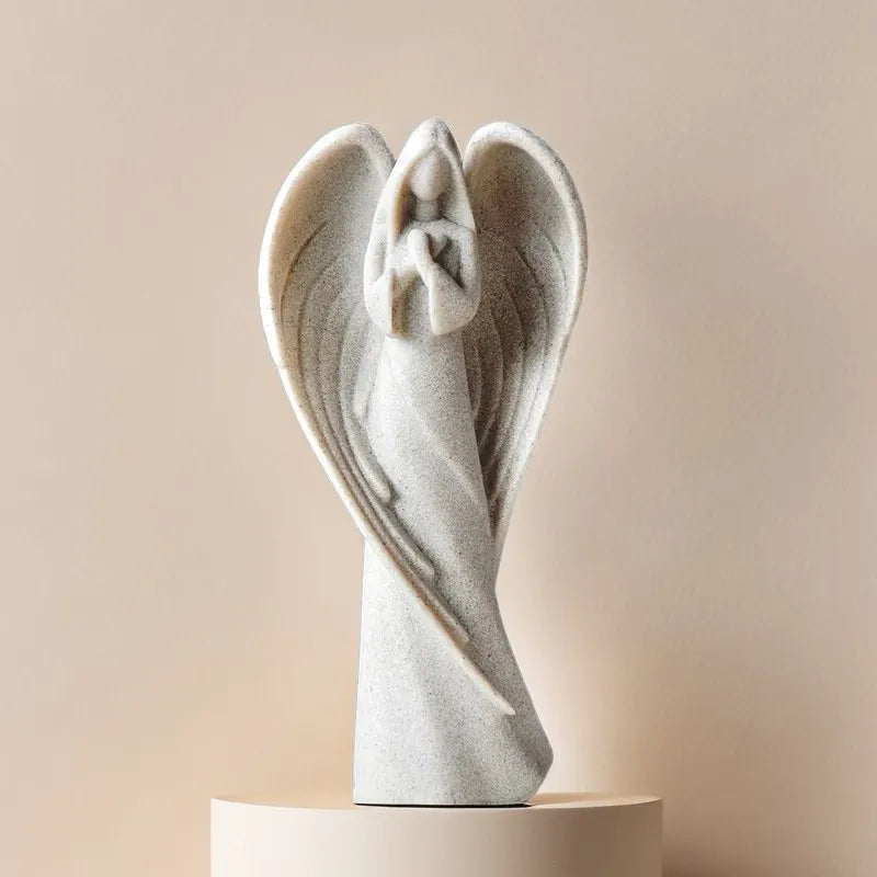Escultura de Resina Retro Anjo Mãe