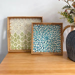 Bandeja premium de concha quadrada de luxo, rattan feito à mão, cesta de frutas de piquenique colorida, conjunto de armazenamento de cozinha, decoração de mobiliário doméstico