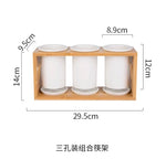 Conjunto de hashis de cerâmica, conjunto multifuncional de tubos para armazenamento de colher, hashi e garfo caixa de armazenamento de cozinha