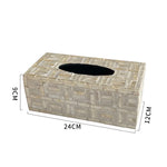 Ahunderjiaz-Caixa de tecido de concha colorida criativa, organizador de tecido, sala de estar, enfeites de mesa, decoração de casa