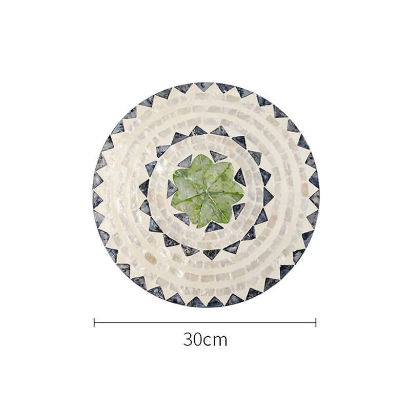 Francês Luz Luxo Natural Shell Bandeja, Criativo, Decorativo, Isolamento Térmico, Bandeja De Frutas, Prato De Sobremesa, Conjunto De Louça De Festa