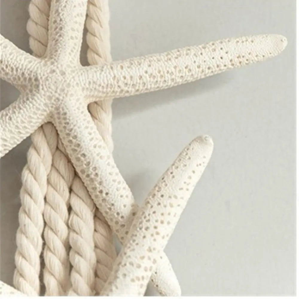 Natural Starfish Curtain Tie Rope, Criativa Nordic Curtain Buckle, Laço de fixação estável para sala de estar