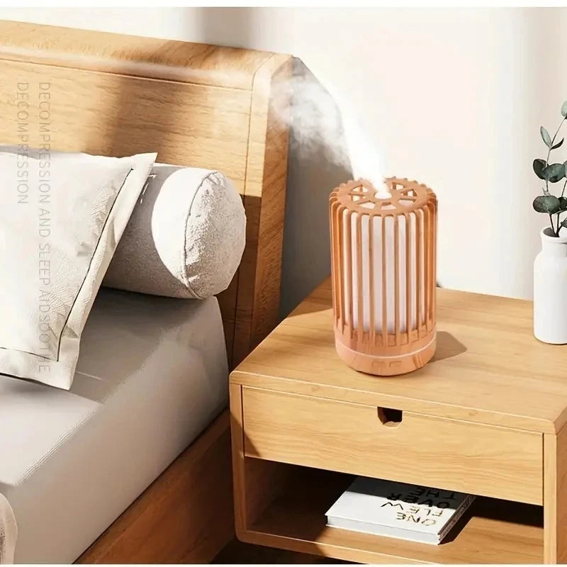 Umidificador De Ar Ultrasônico USB, Difusor De Óleo Essencial, Luzes noturnas coloridas, Máquina De Aromaterapia, Gaiola De Pássaro