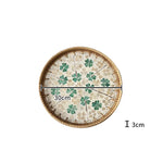 Bandeja redonda de vime feita à mão, concha colorida, bandeja de armazenamento, convidado doméstico, sala de jantar, decoração de mesa, decoração de casa