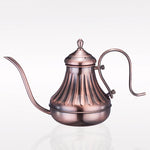 Chaleira de café em aço inoxidável, pote de chá, gotejamento retrô Gooseneck, bico, filtro gotejador, Home Pots, 420ml, 650ml