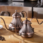 Chaleira de café em aço inoxidável, pote de chá, gotejamento retrô Gooseneck, bico, filtro gotejador, Home Pots, 420ml, 650ml